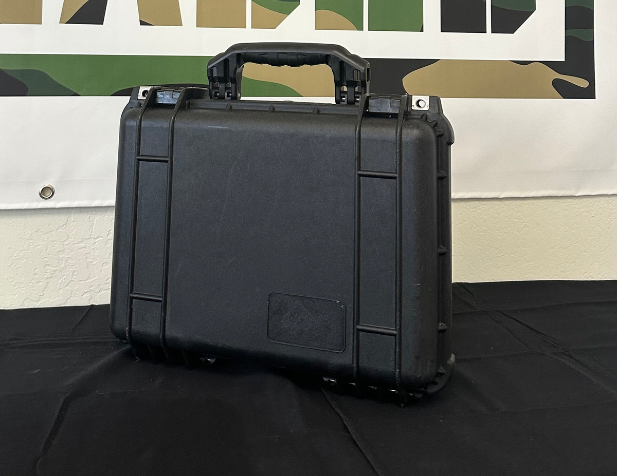 Pelican 1450 Case: Black with Yellow Handle & Latches