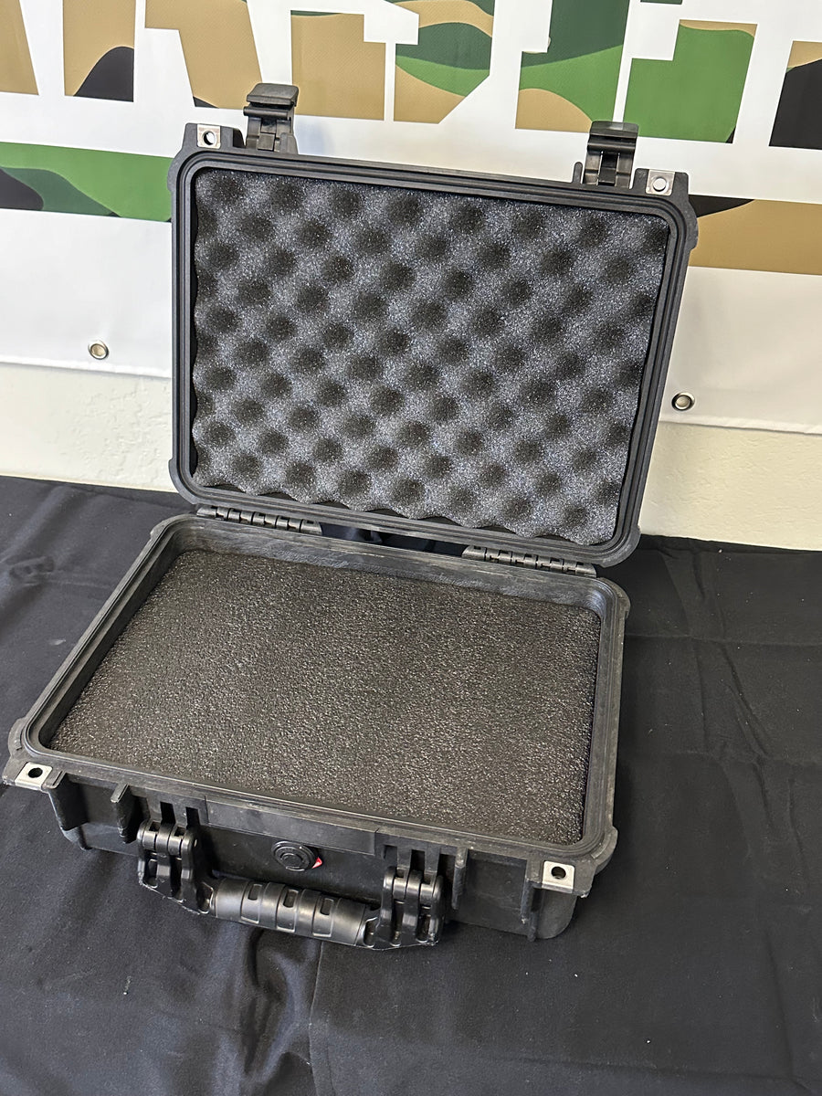 Pelican 1450 Case: Black with Yellow Handle & Latches
