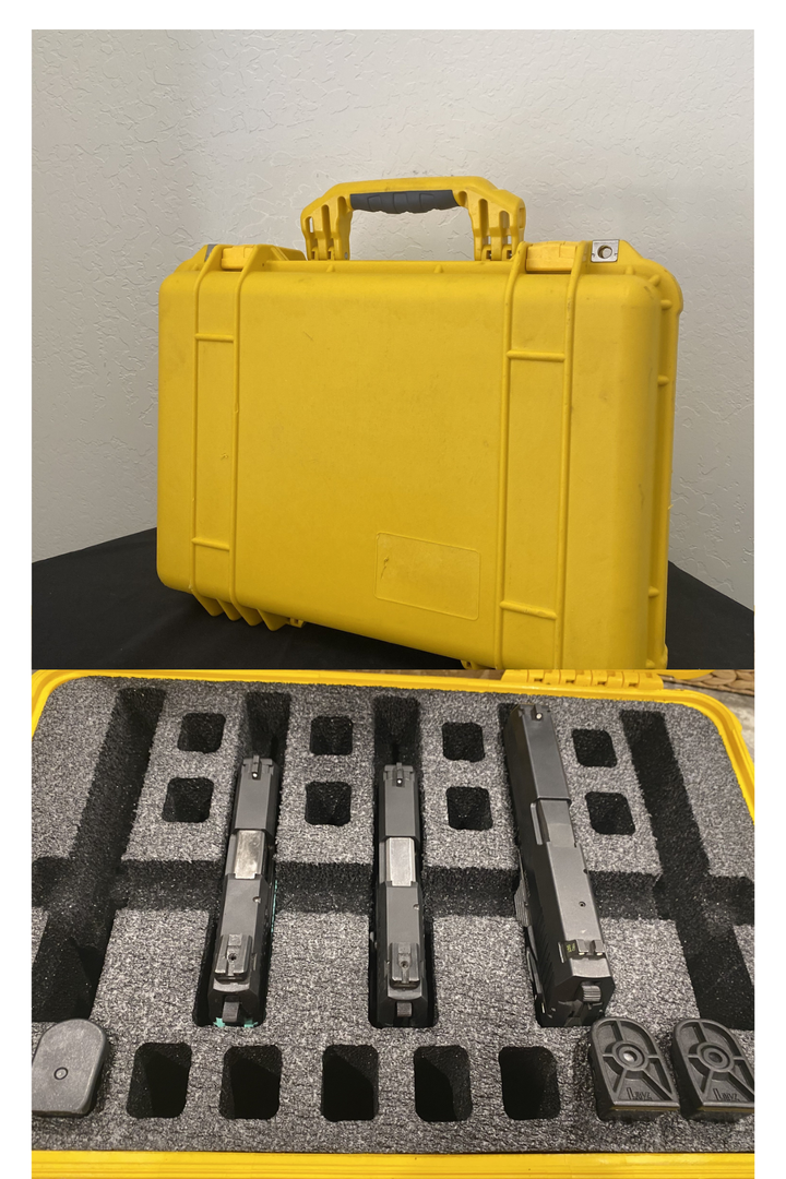 Pelican 1520 Yellow Protector Case With Pistol Foam Insert