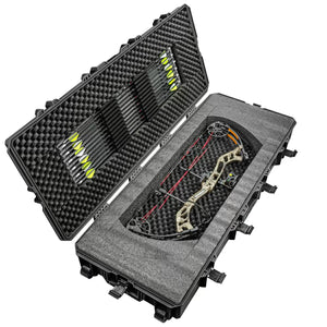 48" Stacker Series Deep Wide Roller Bow Case with Pre-Cut Foam-Black