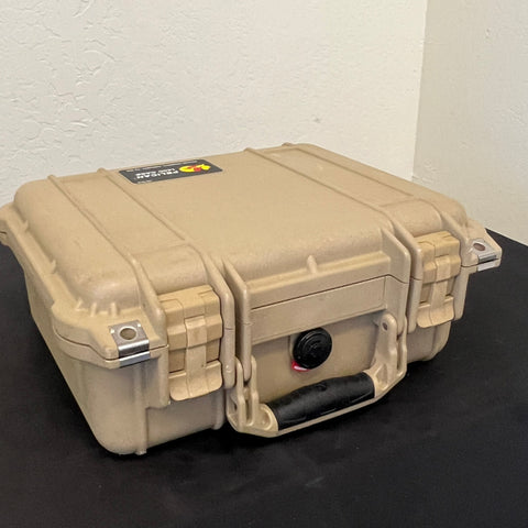 Discount Pelican 1400 Case Tan includes Kaizen foam & FREE 